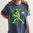 St Patricks Day Baseball Skeleton Irish Leprechaun Hat Boys Women's Comfort Colors T-Shirt Moss St Patricks Day Baseball Skeleton Irish Leprechaun Hat Boys Women's Comfort Colors T-Shirt Moss