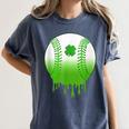 St Patricks Day Shamrock Baseball Irish Boys Kids Men Women's Comfort Colors T-Shirt Moss