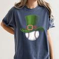St Patricks Day Shamrock Baseball Saint Paddy's Kids Boys Women's Comfort Colors T-Shirt Moss