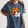St Patricks Day Shamrock Basketball Baseball Men Boys Kids Women's Comfort Colors T-Shirt Moss St Patricks Day Shamrock Basketball Baseball Men Boys Kids Women's Comfort Colors T-Shirt Moss
