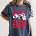 Stealing Hearts Like I Steal Bases Cute Baseball Boys Women's Comfort Colors T-Shirt Moss Stealing Hearts Like I Steal Bases Cute Baseball Boys Women's Comfort Colors T-Shirt Moss