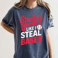Stealing Hearts Like I Steal Bases Cute Baseball Valentine Women's Comfort Colors T-Shirt Moss Stealing Hearts Like I Steal Bases Cute Baseball Valentine Women's Comfort Colors T-Shirt Moss