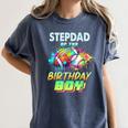 Stepdad Of The Birthday Boy Baseball Football Colorful Women's Comfort Colors T-Shirt Moss Stepdad Of The Birthday Boy Baseball Football Colorful Women's Comfort Colors T-Shirt Moss