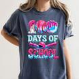 Survived 100 Days Of School Baseball Ice Cream Drip Boy Kids Women's Comfort Colors T-Shirt Moss
