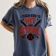 I Teach Kids To Hit And Steal Baseball Softball Coach Premium Tri-Blend Women's Comfort Colors T-Shirt Moss I Teach Kids To Hit And Steal Baseball Softball Coach Premium Tri-Blend Women's Comfort Colors T-Shirt Moss