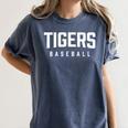Tigers Baseball Inspired Women's Comfort Colors T-Shirt Moss