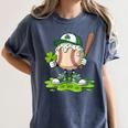 Toddler Baseball Drip Ice Cream Boys Kids St Patricks Day Women's Comfort Colors T-Shirt Moss