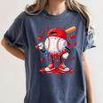 Valentine Baseball Heart Drip Sport Love Valentines Day Boys Women's Comfort Colors T-Shirt Moss