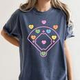 Valentine Heart Love Cute Baseball Softball Lover Sayings Women's Comfort Colors T-Shirt Moss Valentine Heart Love Cute Baseball Softball Lover Sayings Women's Comfort Colors T-Shirt Moss
