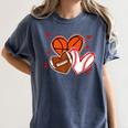 Valentines Baseball Basketball Football Heart Boy Men Women's Comfort Colors T-Shirt Moss Valentines Baseball Basketball Football Heart Boy Men Women's Comfort Colors T-Shirt Moss