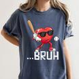 Valentines Bruh Red Heart Playing Baseball Men Boys Kids Women's Comfort Colors T-Shirt Moss Valentines Bruh Red Heart Playing Baseball Men Boys Kids Women's Comfort Colors T-Shirt Moss