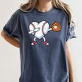 Valentines Day Baseball Ball Heart Dab Boys Kids Men Women's Comfort Colors T-Shirt Moss