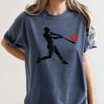Valentines Day Baseball Batter Silhouette Heart Men Boys Kid Women's Comfort Colors T-Shirt Moss Valentines Day Baseball Batter Silhouette Heart Men Boys Kid Women's Comfort Colors T-Shirt Moss