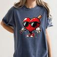 Valentines Day Baseball Heart Bat Sunglasses Men Boys Kids Women's Comfort Colors T-Shirt Moss Valentines Day Baseball Heart Bat Sunglasses Men Boys Kids Women's Comfort Colors T-Shirt Moss