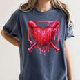 Valentines Day Baseball Red Heart Dab Boys Girls Kids Women's Comfort Colors T-Shirt Moss