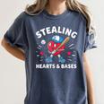Valentines Day Baseball Stealing Hearts Bases Boys Kids Men Women's Comfort Colors T-Shirt Moss Valentines Day Baseball Stealing Hearts Bases Boys Kids Men Women's Comfort Colors T-Shirt Moss