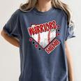 Warriors Home Plate Baseball Sports Baseball Mom Women's Comfort Colors T-Shirt Moss Warriors Home Plate Baseball Sports Baseball Mom Women's Comfort Colors T-Shirt Moss