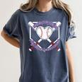 I Wear Purple For Alzheimers Awareness Baseball Heart Ribbon Women's Comfort Colors T-Shirt Moss I Wear Purple For Alzheimers Awareness Baseball Heart Ribbon Women's Comfort Colors T-Shirt Moss