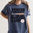 Weekend Forecast My Son Has Practice Baseball Mom Women's Comfort Colors T-Shirt Moss Weekend Forecast My Son Has Practice Baseball Mom Women's Comfort Colors T-Shirt Moss