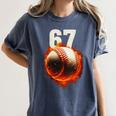 Women's 67 Baseball Boys Birthday Teens Six Seven Brainrot Women's Comfort Colors T-Shirt Moss