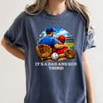 Women's Father Son Baseball Father's Day Women's Comfort Colors T-Shirt Moss Women's Father Son Baseball Father's Day Women's Comfort Colors T-Shirt Moss