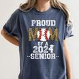 Womens Proud Mom Of a 2024 Senior Class Of 2024 Baseball Mom Women's Comfort Colors T-Shirt Moss Womens Proud Mom Of a 2024 Senior Class Of 2024 Baseball Mom Women's Comfort Colors T-Shirt Moss