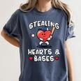 Women's Valentines Day Baseball Stealing Hearts Bases Boys Kids Men Women's Comfort Colors T-Shirt Moss Women's Valentines Day Baseball Stealing Hearts Bases Boys Kids Men Women's Comfort Colors T-Shirt Moss