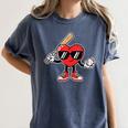 Women's Valentines Day Heart Baseball Player Sports Boys Kids Men Women's Comfort Colors T-Shirt Moss