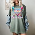 100 Days Of School Boy Kids Baseball Ice Cream Drip Teacher Women's Comfort Colors T-Shirt Berry