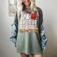100 Days Of School Cute Bow Baseball Boy Girl Teacher Women's Comfort Colors T-Shirt Berry