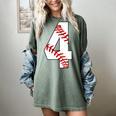 4 Laces 4th Birthday Boy Four Years Baseball Mom T-Shirt Women's Comfort Colors T-Shirt Berry