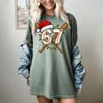 67 Baseball Xmas Lights Santa Hat Holiday Women's Comfort Colors T-Shirt Berry