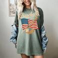 American Flag Baseball Player Bat Fan Catcher Pitcher USA Women's Comfort Colors T-Shirt Berry American Flag Baseball Player Bat Fan Catcher Pitcher USA Women's Comfort Colors T-Shirt Berry