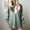 Autism Baseball Heart Autism Puzzle Baseball Mom Women's Comfort Colors T-Shirt Berry Autism Baseball Heart Autism Puzzle Baseball Mom Women's Comfort Colors T-Shirt Berry
