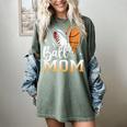 Ball Mom Heart Basketball Baseball Mom Premium Women's Comfort Colors T-Shirt Berry