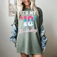 Baseball 10 Year Old Ice Cream Drip 10th Birthday Boys Women's Comfort Colors T-Shirt Berry