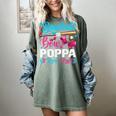 Baseball Or Bows Poppa Loves You Gender Reveal Women's Comfort Colors T-Shirt Berry