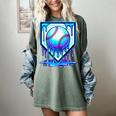 Baseball Drip Ice Cream Blue Glow Melt Ball Graphic Women's Comfort Colors T-Shirt Berry Baseball Drip Ice Cream Blue Glow Melt Ball Graphic Women's Comfort Colors T-Shirt Berry