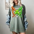 Baseball Drip Ice Cream St Patricks Day Shamrock Women's Comfort Colors T-Shirt Berry