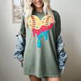 Baseball Drip Melting Ice Cream Baseball Heart Boys Girls Women's Comfort Colors T-Shirt Berry