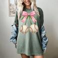 Baseball Girls Women Coquette Pink Bow Baseball Women's Comfort Colors T-Shirt Berry