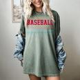 Baseball Layered Text Team Player Coach Youth Women's Comfort Colors T-Shirt Berry