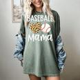 Baseball Mama For Baseball Mom Leopard Game Day Women's Comfort Colors T-Shirt Berry
