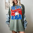 In My Baseball Mom Era Groovy Baseball Mother's Day US Flag Women's Comfort Colors T-Shirt Berry