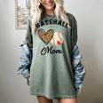 Baseball Mom Leopard Heart Baseball Player Kids Women's Comfort Colors T-Shirt Berry