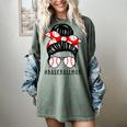 Baseball Mom Leopard Messy Bun Game Day Women's Comfort Colors T-Shirt Berry