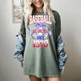 Baseball Mom Loud & Proud Since 1970 Raglan Baseball Tee Women's Comfort Colors T-Shirt Berry