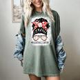Baseball Mom Messy Bun Hair Player Mom Women's Comfort Colors T-Shirt Berry Baseball Mom Messy Bun Hair Player Mom Women's Comfort Colors T-Shirt Berry