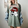Baseball Mom Skull Sports Skeleton Women's Comfort Colors T-Shirt Berry