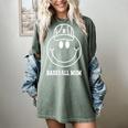 Baseball Mom Smile Face Shirt Varsity Cute Happy Face Women Women's Comfort Colors T-Shirt Berry Baseball Mom Smile Face Shirt Varsity Cute Happy Face Women Women's Comfort Colors T-Shirt Berry